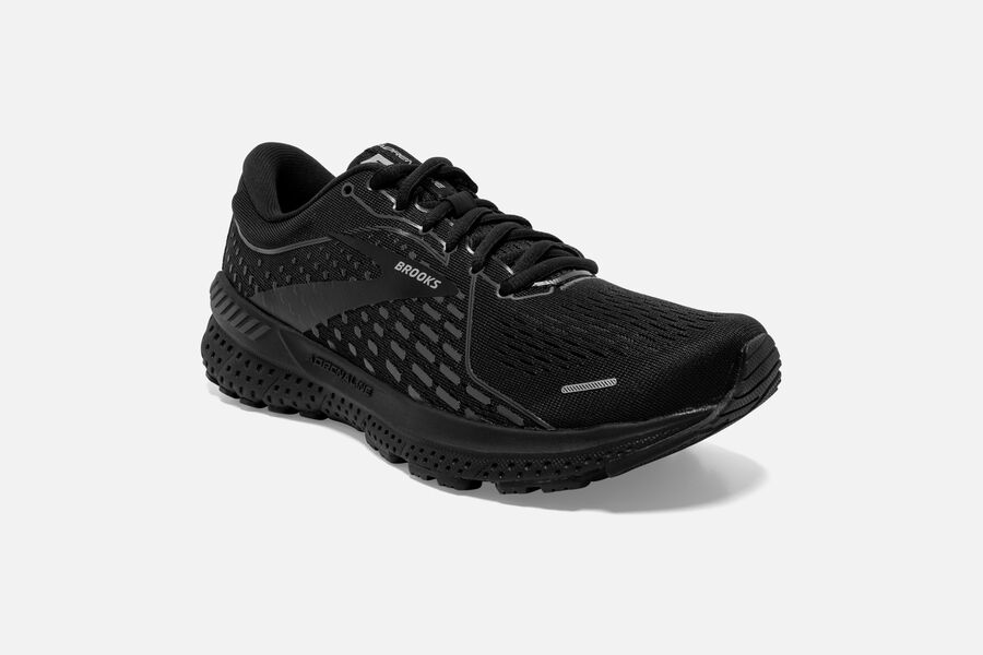 Adrenaline GTS 21 Road Brooks Running Shoes NZ Womens - Black - ECNSTI-594